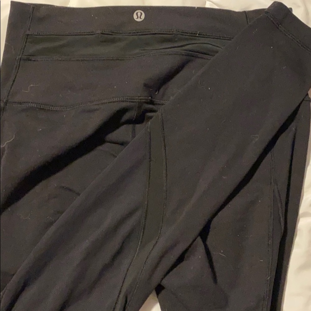 Black Mesh lulu leggings